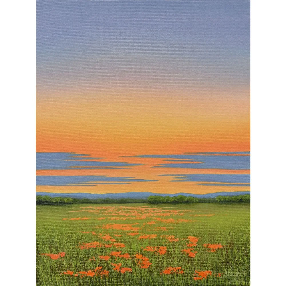 Twilight Sky - Suzanne Vaughan Art - Original Colorful Poppy